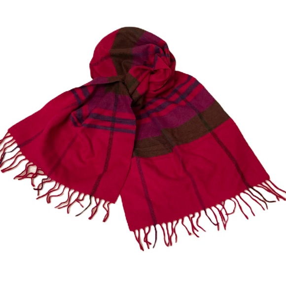Perfect Valentine Wool-Blend Red Pink Scarf - Picture 4 of 16
